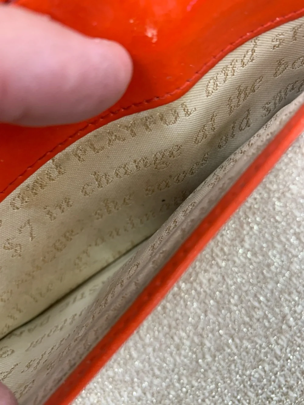 kate spade Patent Orange Zip Phone Wallet
